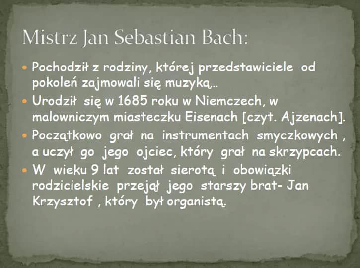 J.S. Bach – Wielki Mistrz Muzyki Barokowej | Życiorys