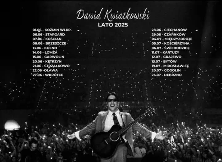 Dawid Kwiatkowski – Jakie koncerty planuje na 2025 rok? Sprawdź daty